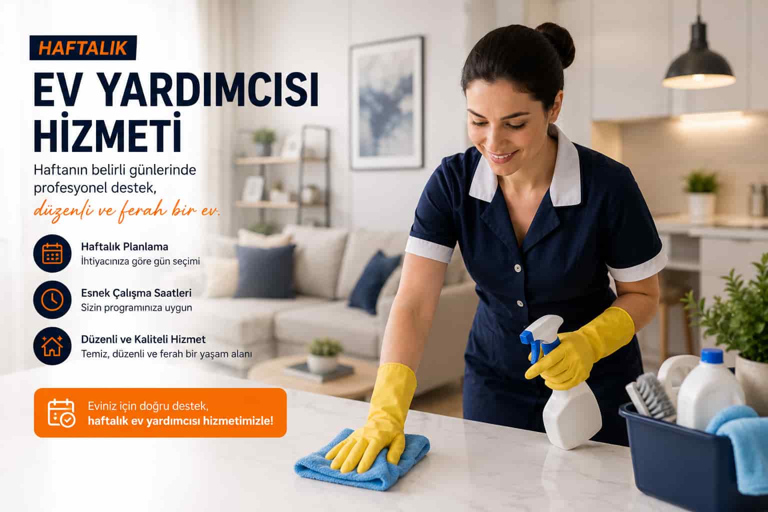 Haftalık ev yardımcısı hizmeti