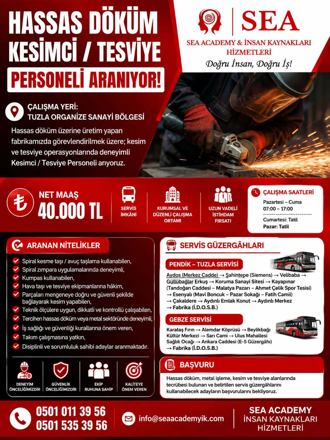 TUZLA ORGANİZE SANAYİ BÖLGESİ ÜRETİM PERSONELİ görseli